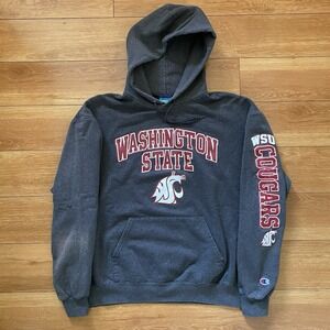 Washington State Cougars Football Champion Mens Crimson Graphic Hoodie XL